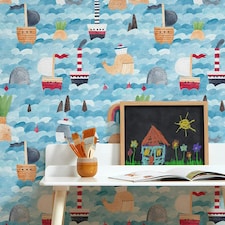 King of The Sea Wallpaper in Multicoloured Multi