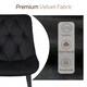 image 6 of SONARA Modern Set of 4 Velvet Dining Chairs with Ergonomic Upholstered Seat