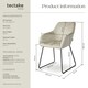 image 6 of Dining Chair Jeane - velvet look, cantilever frame - Set of 4 Cream | Velvet Cream/Black