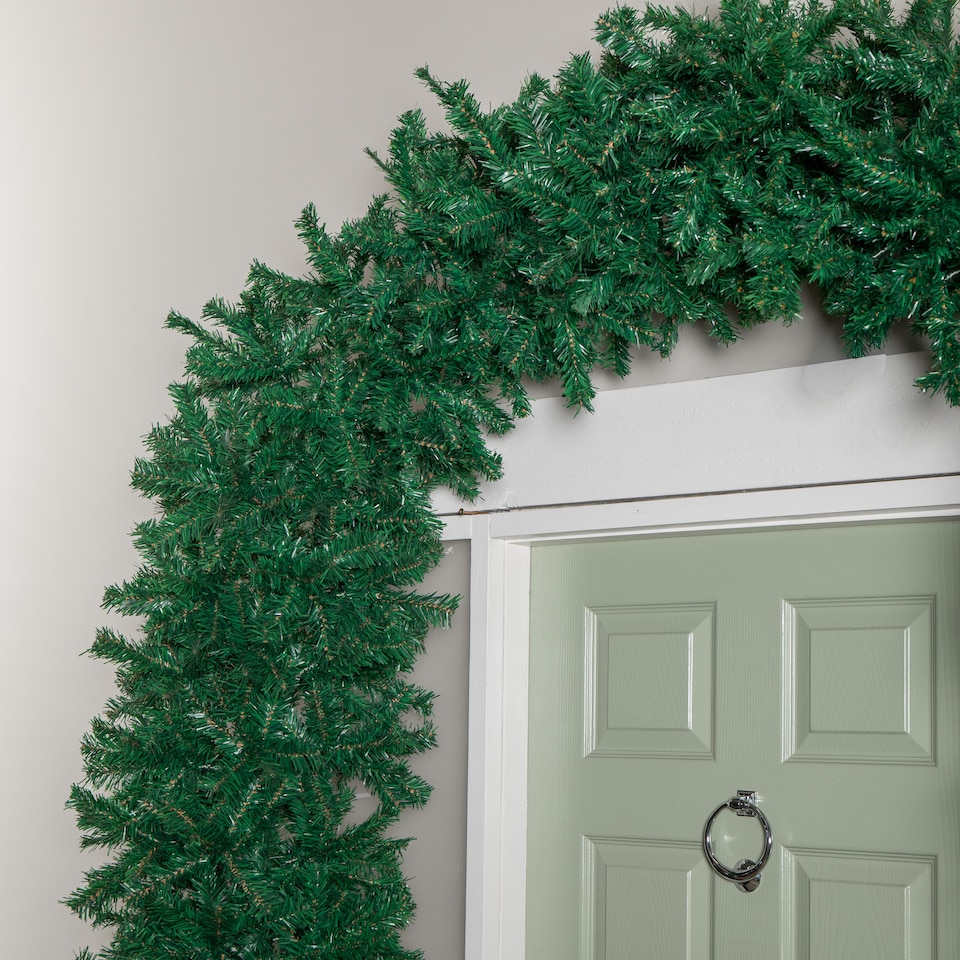image 1 of 8ft (2.50m) Samuel Alexander Single Door Plain Green Christmas Tree Arch with 2000 Tips