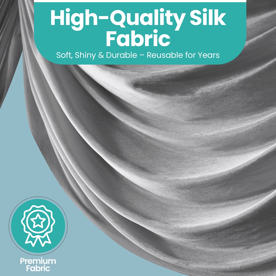 image 1 of 3M Ice Silk Wedding Drapery, Detachable Backdrop Curtain - 1pc