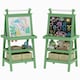 image 1 of AIYAPLAY Art Easel for Kids with Paper Roll, 3 in 1 Kids Easel Double-Sided Magnetic Whiteboard and Chalkboard with Storage Baskets, for Children 3-6 Years | Green | 59W x 48D x 118Hcm