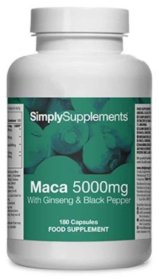 image 1 of Maca Root 5000mg with Ginseng & Black Pepper - 180 Capsules