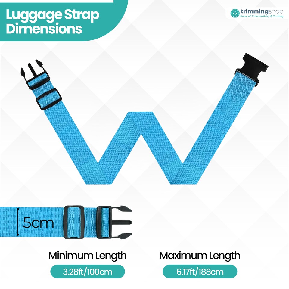 image 1 of Strong Adjustable Luggage Strap with Buckle - Pack of 4