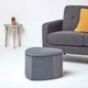 image 5 of Homescapes Arundel Heart-Shaped Velvet Footstool with Storage, Grey