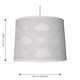 image 6 of Set of 2 Clouds - Light Grey Easy Fit Fabric Pendant Shade | Grey | Large | 1