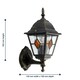 image 5 of Morecambe - Black with Brushed Gold IP44 Outdoor Wall Light | Black | Clear | 1