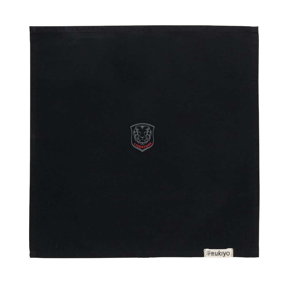 image 1 of Ukiyo Recycled Cotton Napkins Set (Pack of 4) - Black - One Size | Black