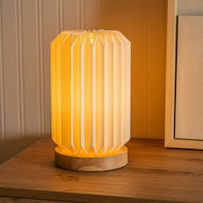 ValueLights Maja White Origami Paper Table Lamp