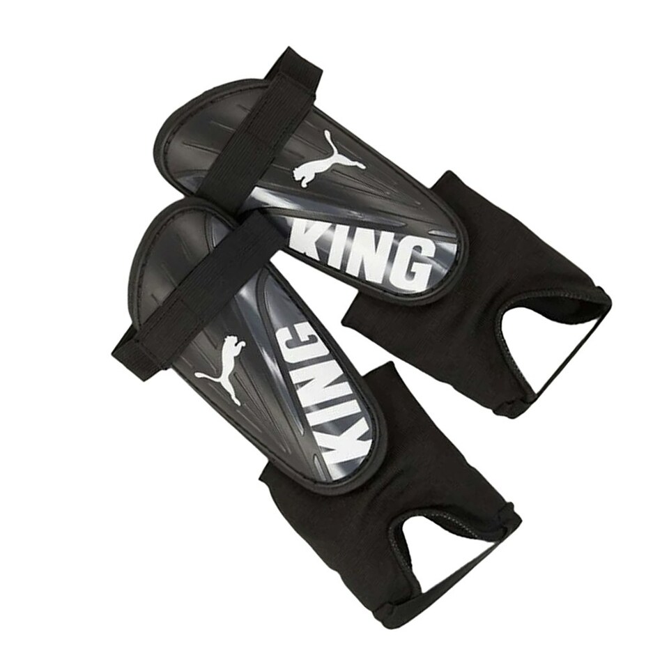 image 1 of Puma King Shin & Ankle Guards - Black/White - 58mm x 216mm x 72mm
