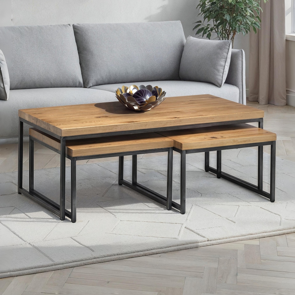 image 1 of Brooklyn Nesting Coffee Tables - Oak