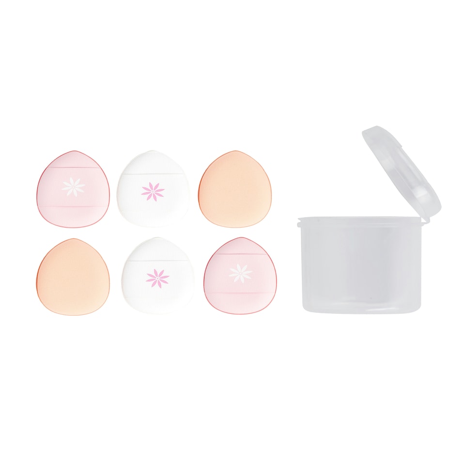 image 1 of Brushworks Mini Pillow Puffs - 6 Pack