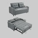 image 7 of HOMCOM 2 Seater Pull Out Sofa Bed with Pockets for Living Room Charcoal Grey 