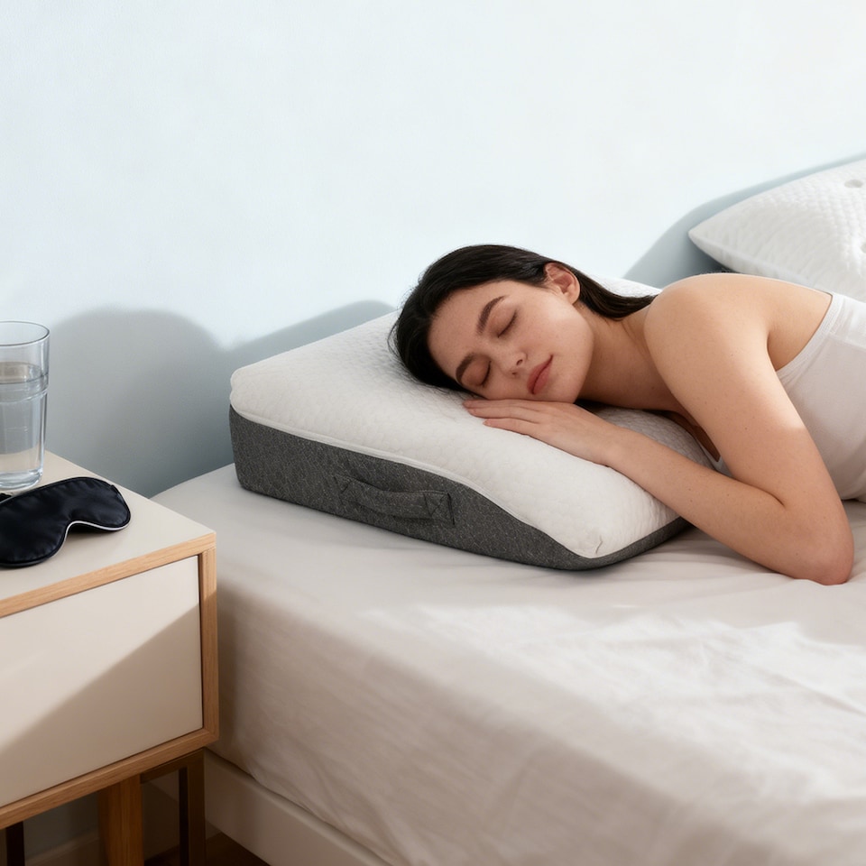 image 1 of Lavio Leg Elevation Pillow Momory Foam Wedge For Knee Hip Lower Back Pain Relief