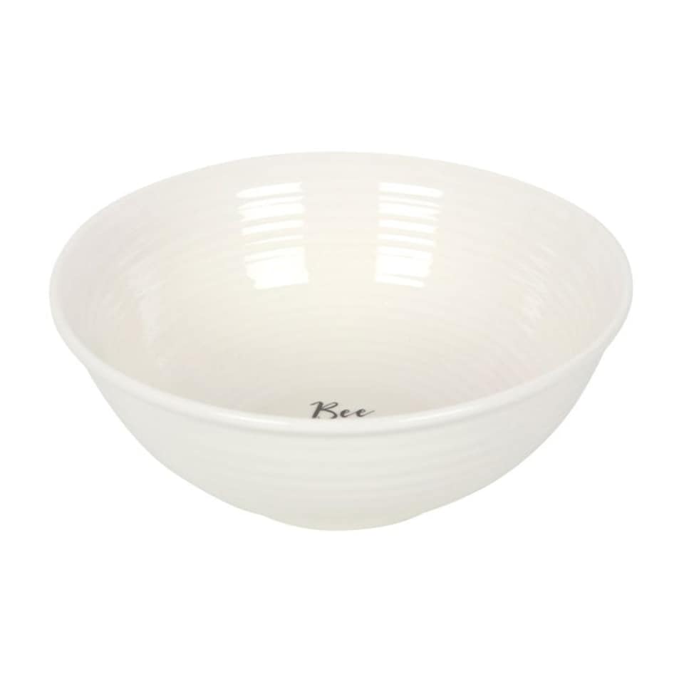 image 1 of Something Different Bee Happy Bowl - White - One Size