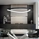image 2 of Gemini LED Decorative Integrated Pendant Light Black, 3000K