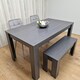 image 8 of Dining Table Set with 2 Chairs Dining Room and Kitchen table set of 2,and Bench Grey