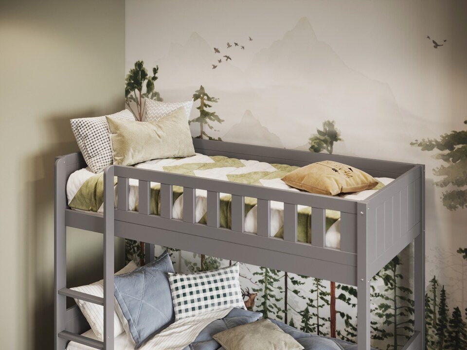 image 1 of Flair Bea Shorty Wooden Bunk Bed Grey