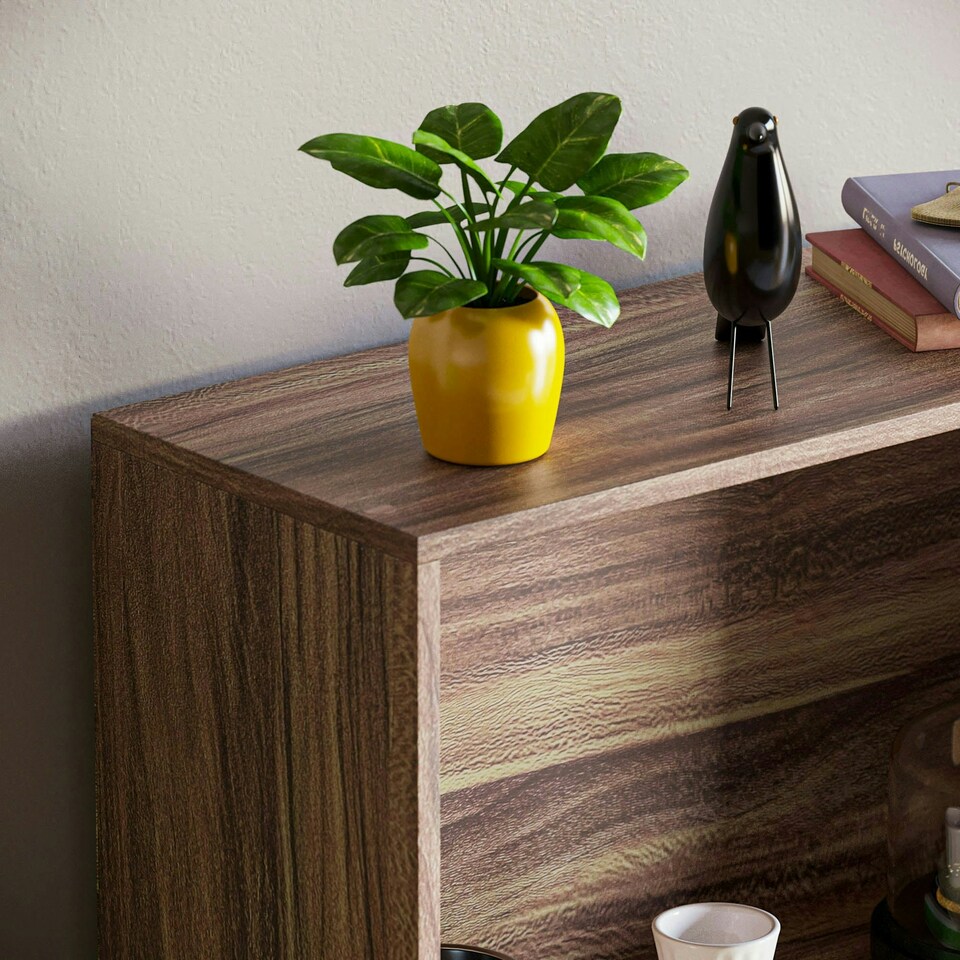 image 1 of Vida Designs Cambridge 3 Tier Medium Bookcase Display Storage, Walnut