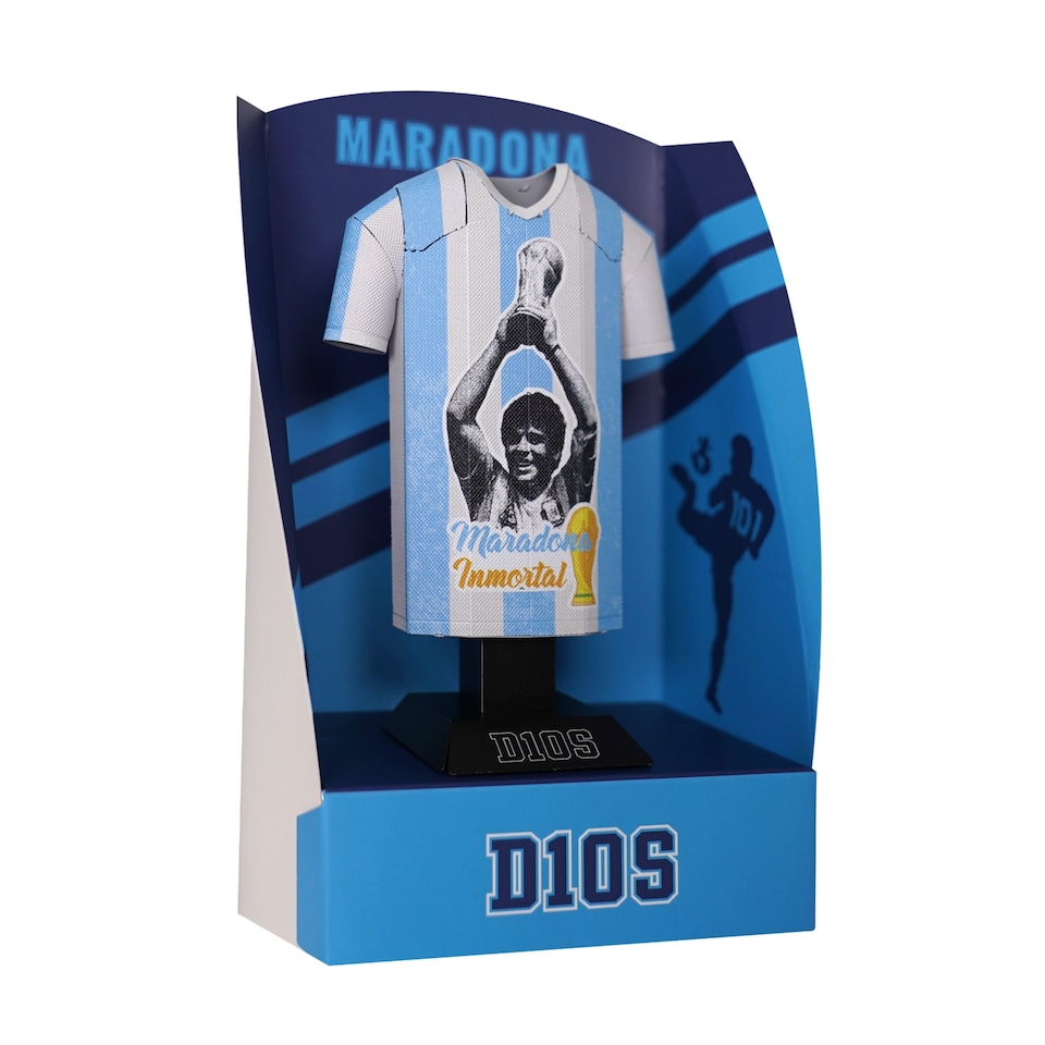image 1 of RadStuff Metal Alloy Football Shirt - Maradona The Immortal 1977-94