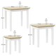 image 3 of Vida Designs Yorkshire Set of 3 Nest of Tables Sofa Side End Table, White & Oak