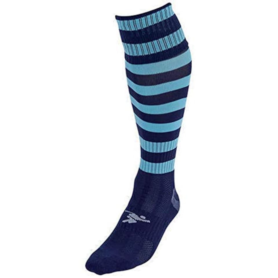 image 1 of Precision Training Hooped Pro Football Socks Navy/Red Boys