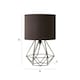 image 6 of ValueLights Modern Black Metal Basket Cage Bed Side Table Lamp With Black Fabric Shade