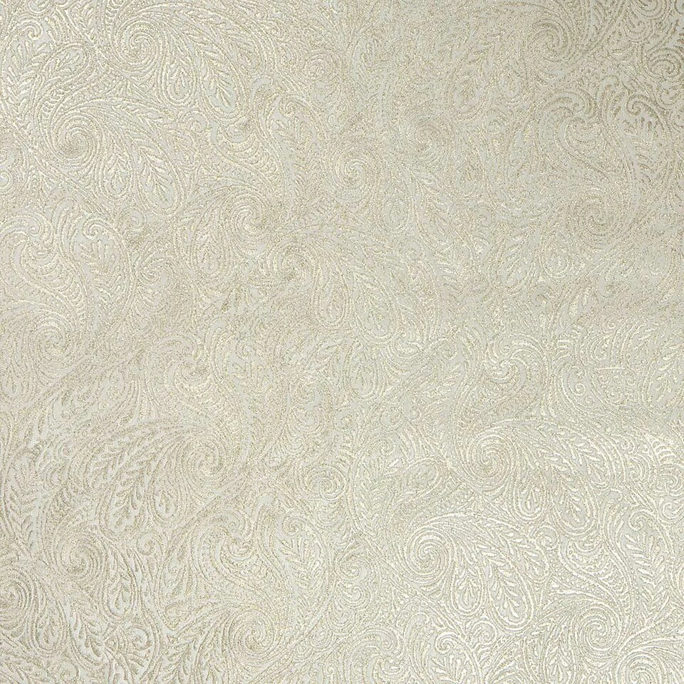 image 1 of Palace Paisley Wallpaper in Ivory with Gold Sparkle | Cream | Ivory with Gold Sparkle