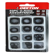 Dekton 50pc O-Ring Assortment White Case For Plumbing, Garage Or Workshop