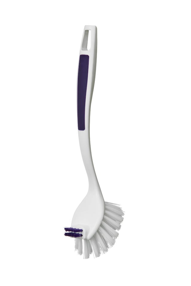 image 1 of Soft Grip Purple Dish Brush