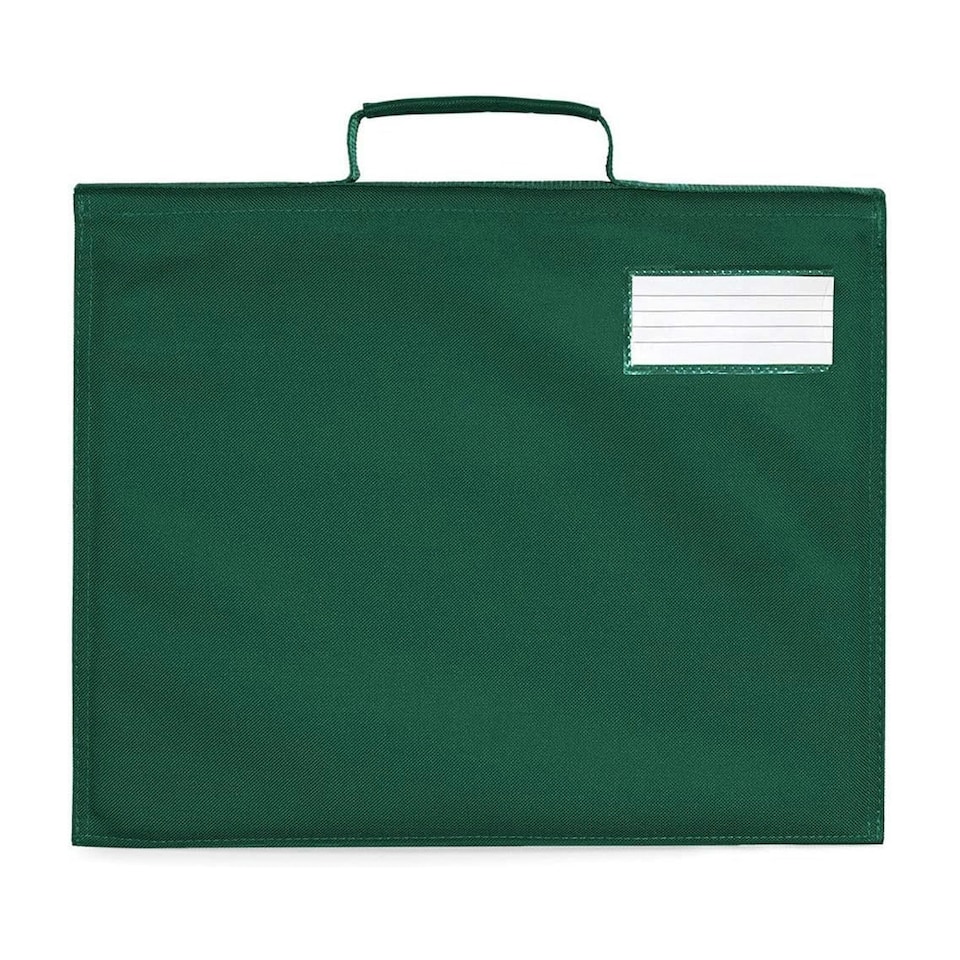 image 1 of Quadra Classic Book Bag - 5 Litres (Pack of 2) - Bottle Green - One Size