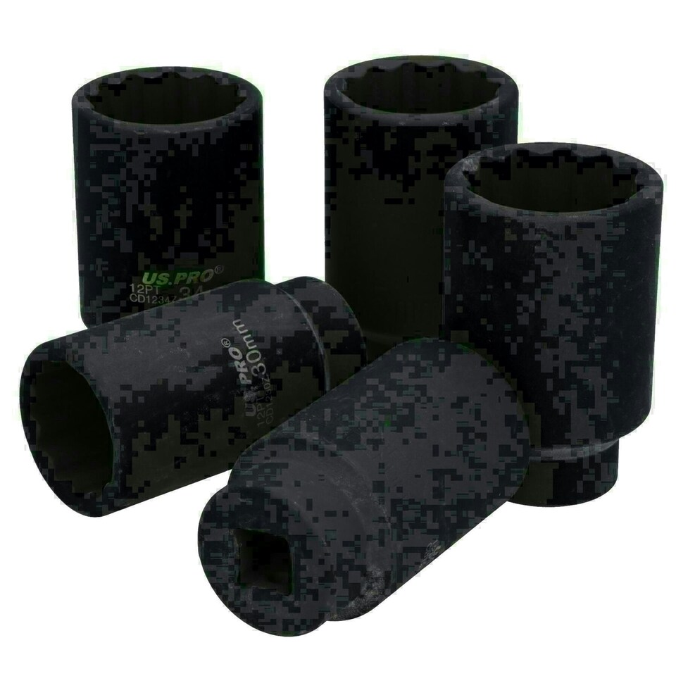 image 1 of 5pc Deep Impact Hub Nut Sockets Thin Wall 12 point 30 32 34 35 36mm AT936