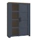 image 1 of Bohol 2 Door Display Cabinet in Riviera Oak/Navy