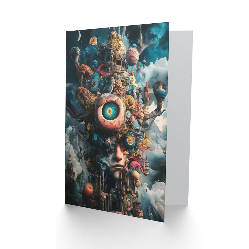 image 1 of Where Stories Come From Surreal Fantasy Art Birthday Greeting Card