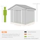 image 5 of Outsunny 7 x 4ft Metal Garden Shed, Outdoor Storage Tool House with Ventilation Slots, Foundation Kit and Lockable Double Doors, Grey
