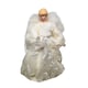 image 5 of 30cm Premier Christmas Tree Topper Angel Decoration Holding Dove in White