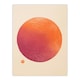 image 3 of Orange Sun Abstract Minimalism Amber Home Decor Black Framed Wall Art Print A4