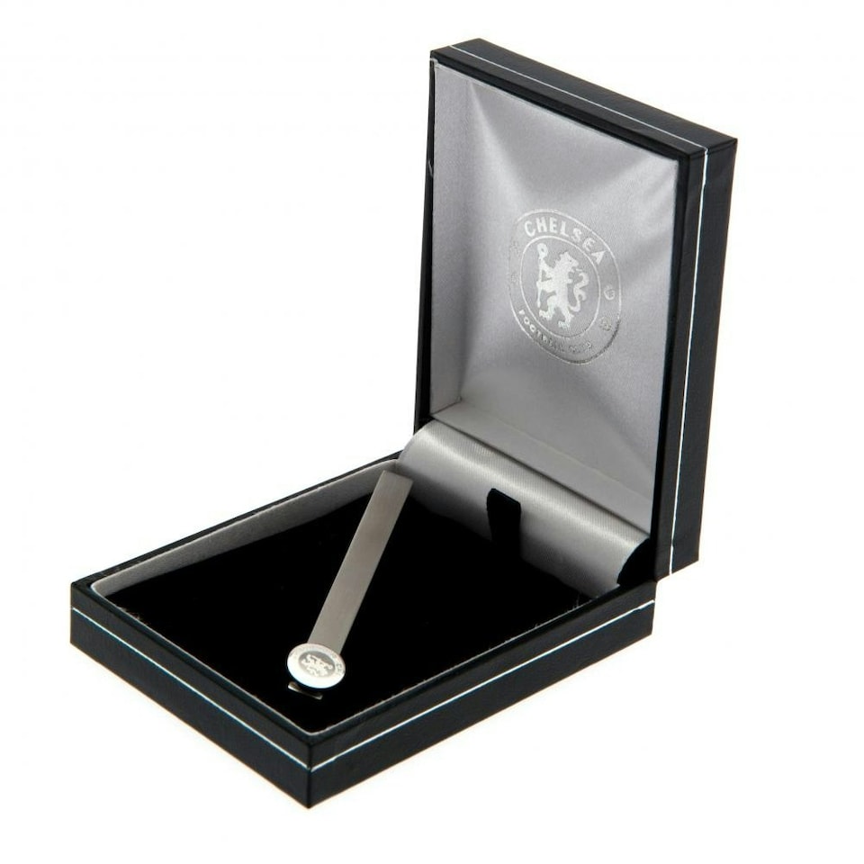 image 1 of Chelsea FC Stainless Steel Tie Slide - Silver - One Size