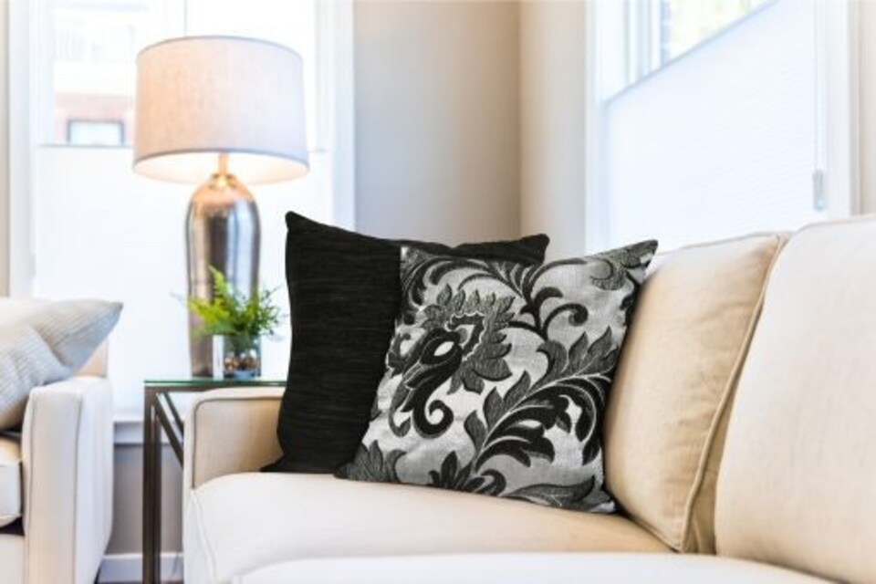 image 1 of Swirls Cushion Cover Black | Black | Black