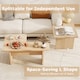 image 8 of COSTWAY Set of 2 Modular Coffee L Shaped Center Tables Oak