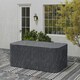 image 7 of Outsunny Patio 2/3 Seater Rattan Sofa Waterproof Furniture Cover Rain Protection Grey