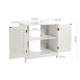 image 5 of Living and Home Under Sink Bathroom Cabinet with 2 Shutter Doors White