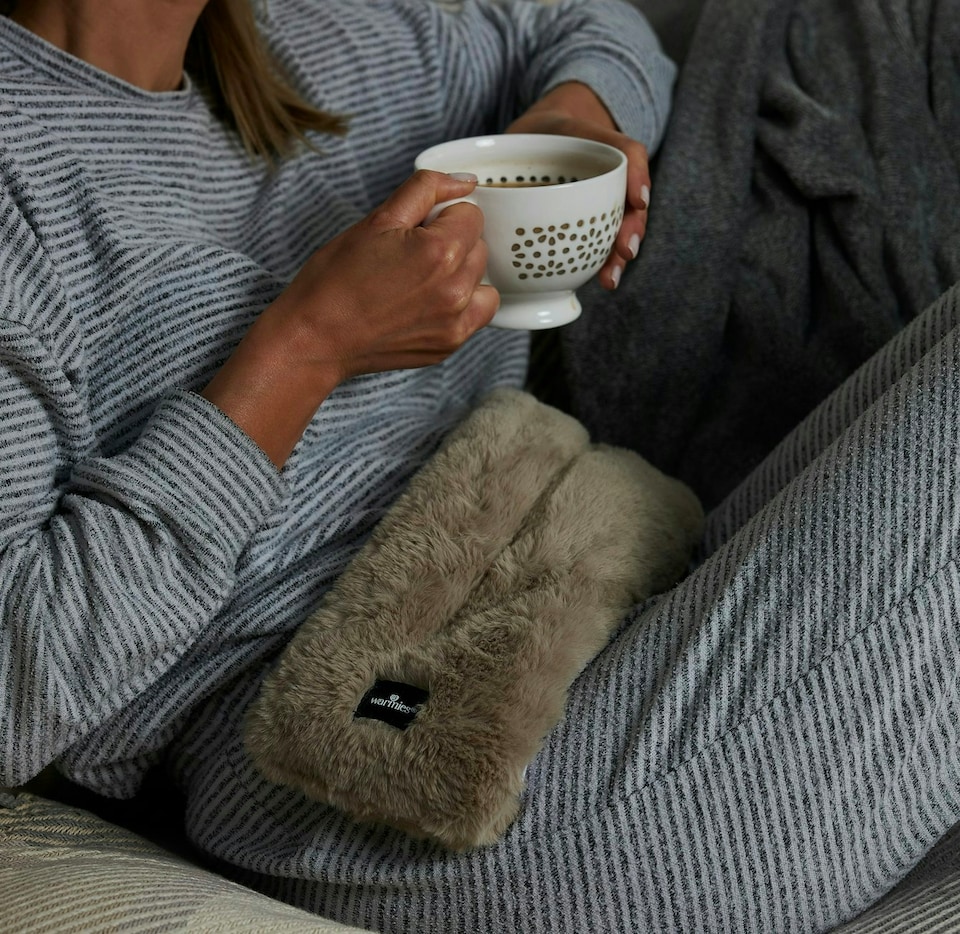 image 1 of Warmies Luxury Heatable Neck Wrap Latte