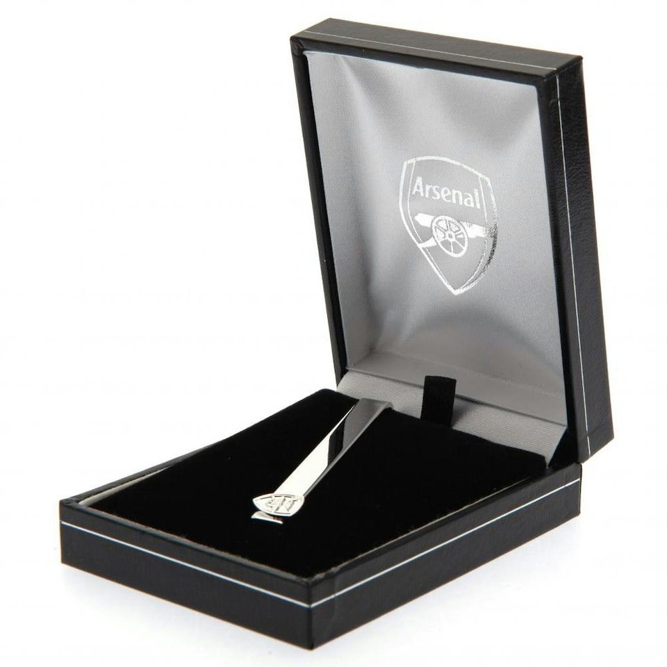 image 1 of Arsenal FC Silver Plated Tie Slide - Silver - One Size