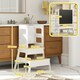 image 7 of AIYAPLAY 2 in 1 Toddler Tower w/ Chalkboard, Safety Rail, for Kitchen, Sink 