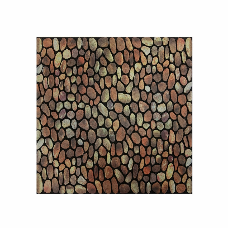 image 1 of Stone Pebble Stylised Indoor & Outdoor Mat - Beige
