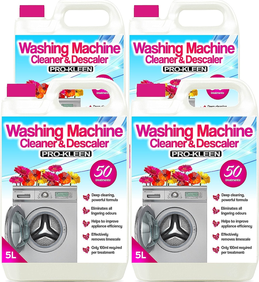 Pro-Kleen Washing Machine Cleaner and Descaler - 50 Treatments - Removes Smells Caused by Mould, Mildew & Damp & Grease 20L