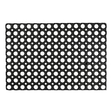 Nicola Spring Heavy Duty Rubber Door Mat - 60 x 40cm - Black