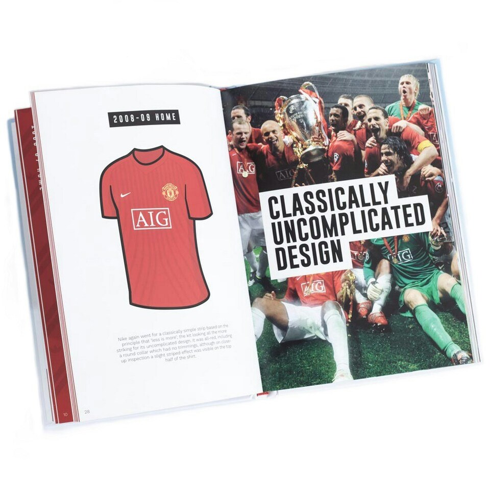 image 1 of Manchester United FC Classic Kit Book - White/Light Blue - One Size