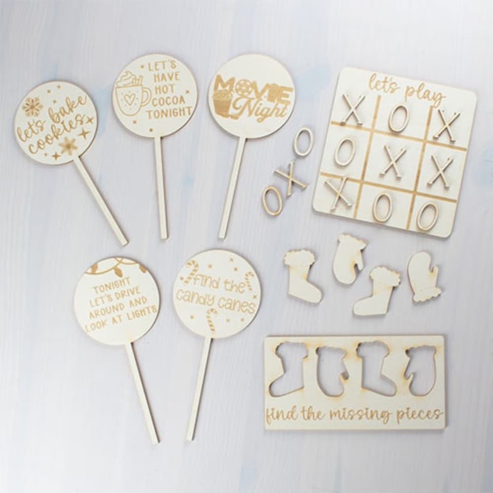 image 1 of Naughty Elf Wooden Activity Props & Accessories Kit